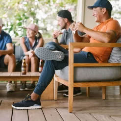 OluKai Men's Ka'anapali Golf Shoes -Golf Equipment Store 1050920DEZC TrenchBlue DET alt1