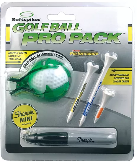 Softspikes Golf Ball Alignment Tool & 3 Pride Performance Tees 1 Softspikes Golf Ball Alignment Tool & 3 Pride Performance Tees