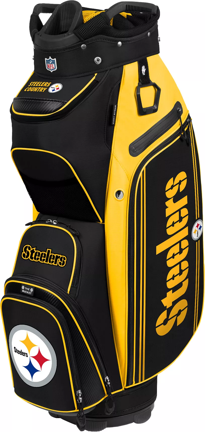 WinCraft Team Effort Pittsburgh Steelers Bucket III Cooler Cart Bag 1 WinCraft Team Effort Pittsburgh Steelers Bucket III Cooler Cart Bag