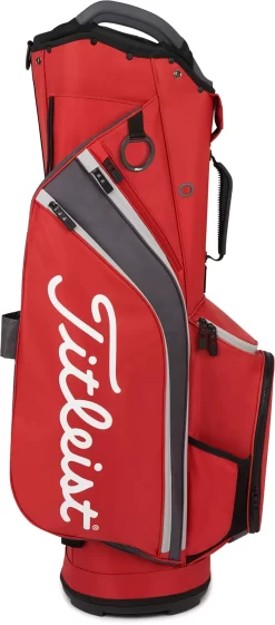 Titleist 2022 Cart 14 Cart Bag 9 Titleist 2022 Cart 14 Cart Bag -Golf Equipment Store 22CART14CB TB22CT6622 DarkRedGraphiteG SDE alt1