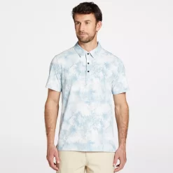 VRST Men's Floral Mesh Print Golf Polo