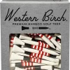 Western Birch Signature Crimson 2.75" Golf Tees - 50 Pack