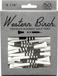 Western Birch Signature Jett 3.25" Golf Tees - 50 Pack