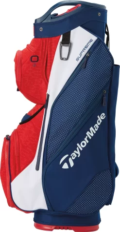 TaylorMade 2022 Supreme Cart Bag -Golf Equipment Store 22SUPREMECB V9709501 REDWHITEBLUE SDE