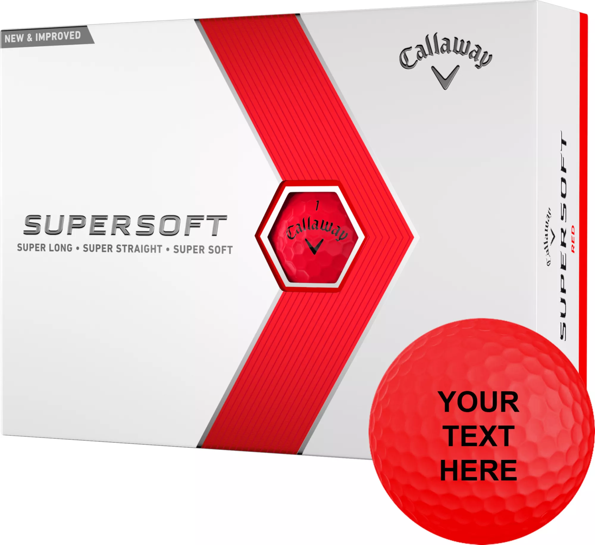 Callaway 2023 Supersoft Matte Red Personalized Golf Balls 1 Callaway 2023 Supersoft Matte Red Personalized Golf Balls