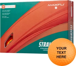 Maxfli 2023 Straightfli Matte Orange Personalized Golf Balls