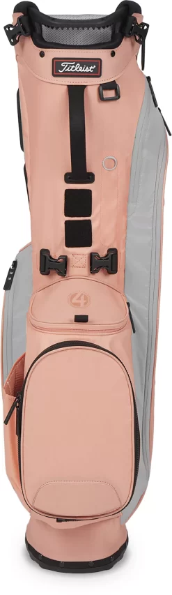 Titleist Women's 2023 Players 4 Stand Bag -Golf Equipment Store 23PLAYERS4WSB PeachGray BCK