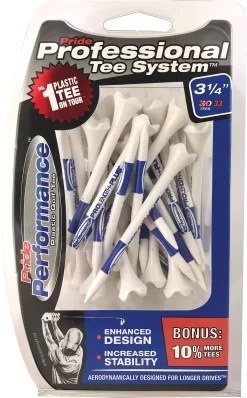 Pride PTS 3.25" Performance Golf Tees - 33 Pack