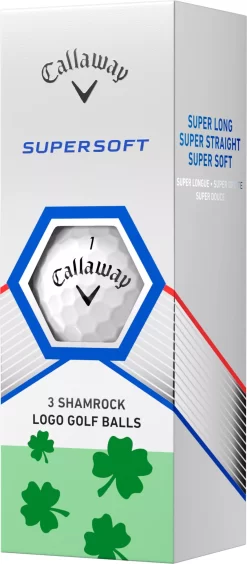 Callaway 2023 Supersoft Shamrock Golf Balls -Golf Equipment Store 64193601260 NOCOLOR SLV