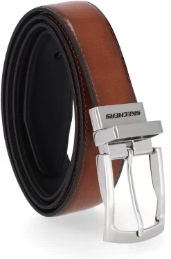 Skechers Men's 33 Mm Reversible Golf Belt -Golf Equipment Store B30010 Cognac COIL