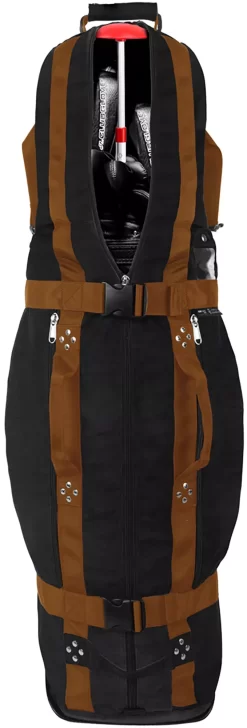 Club Glove Last Bag Collegiate Travel Cover With Stiff Arm -Golf Equipment Store CGLBCOLLEGIATE TBLC2036 BLACKCOPPER OPN