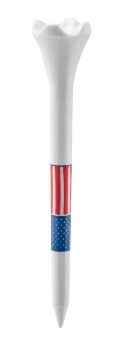 Pride 3.25'' American Flag Golf Tees - 33 Pack -Golf Equipment Store EVUSA3143075B White DET