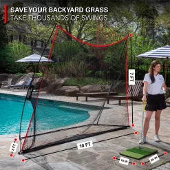 Rukket Sports Haack Golf Net With Tri Turf Matt -Golf Equipment Store HACK200 NOCOLOR DET alt1