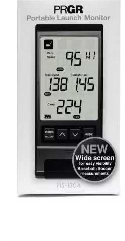 PRGR Portable Launch Monitor -Golf Equipment Store HS 13020A Black DET alt1