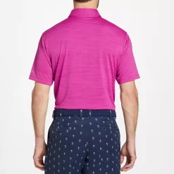 Walter Hagen Men's Perfect 11 Conversational Print Golf Polo -Golf Equipment Store MGA11475 BrightMagentaMagenta MODBCK