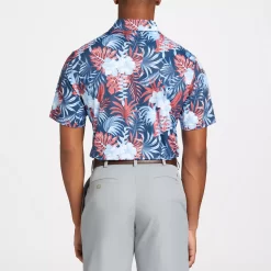 Walter Hagen Men's Perfect 11 Novelty Print Golf Polo -Golf Equipment Store MGA11483 AmericanaTropicalNavy MODBCK