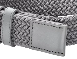 Walter Hagen Men's Solid Color Braided Golf Belt -Golf Equipment Store MGA15215 Grey DET alt3