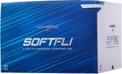 Maxfli 2022 Softfli Gloss White Personalized Golf Balls - 48 Pack -Golf Equipment Store MX22SOFT48PKP Black BTM