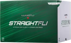 Maxfli 2022 Straightfli Gloss White Personalized Golf Balls - 48 Pack -Golf Equipment Store MX22STRFLI48PKP Black BTM