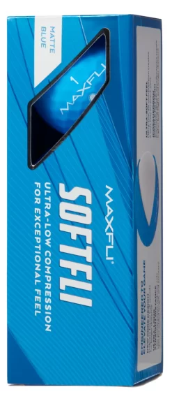 Maxfli 2023 Softfli Matte Blue Personalized Golf Balls -Golf Equipment Store MX23SOFTFLIBLUP Black SLV