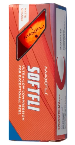 Maxfli 2023 Softfli Matte Orange Personalized Golf Balls -Golf Equipment Store MX23SOFTFLIORGP Black SLV
