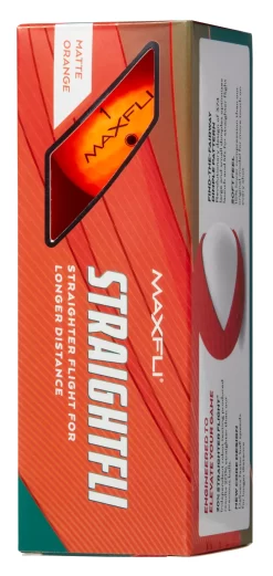 Maxfli 2023 Straightfli Matte Orange Personalized Golf Balls -Golf Equipment Store MX23STRAFLIGORP Black SLV