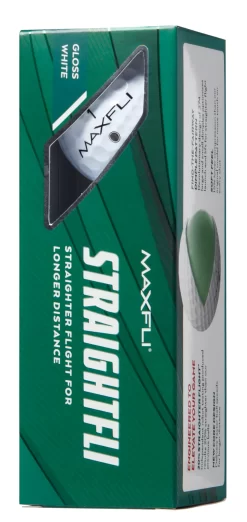 Maxfli 2023 Straightfli Personalized Golf Balls -Golf Equipment Store MX23STRAFLIWP Black SLV