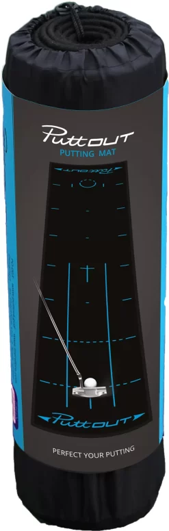 PuttOut Pro Putting Mat -Golf Equipment Store PUTMBLU BlueBlack DET