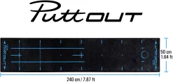 PuttOut Pro Putting Mat -Golf Equipment Store PUTMBLU BlueBlack DET alt2