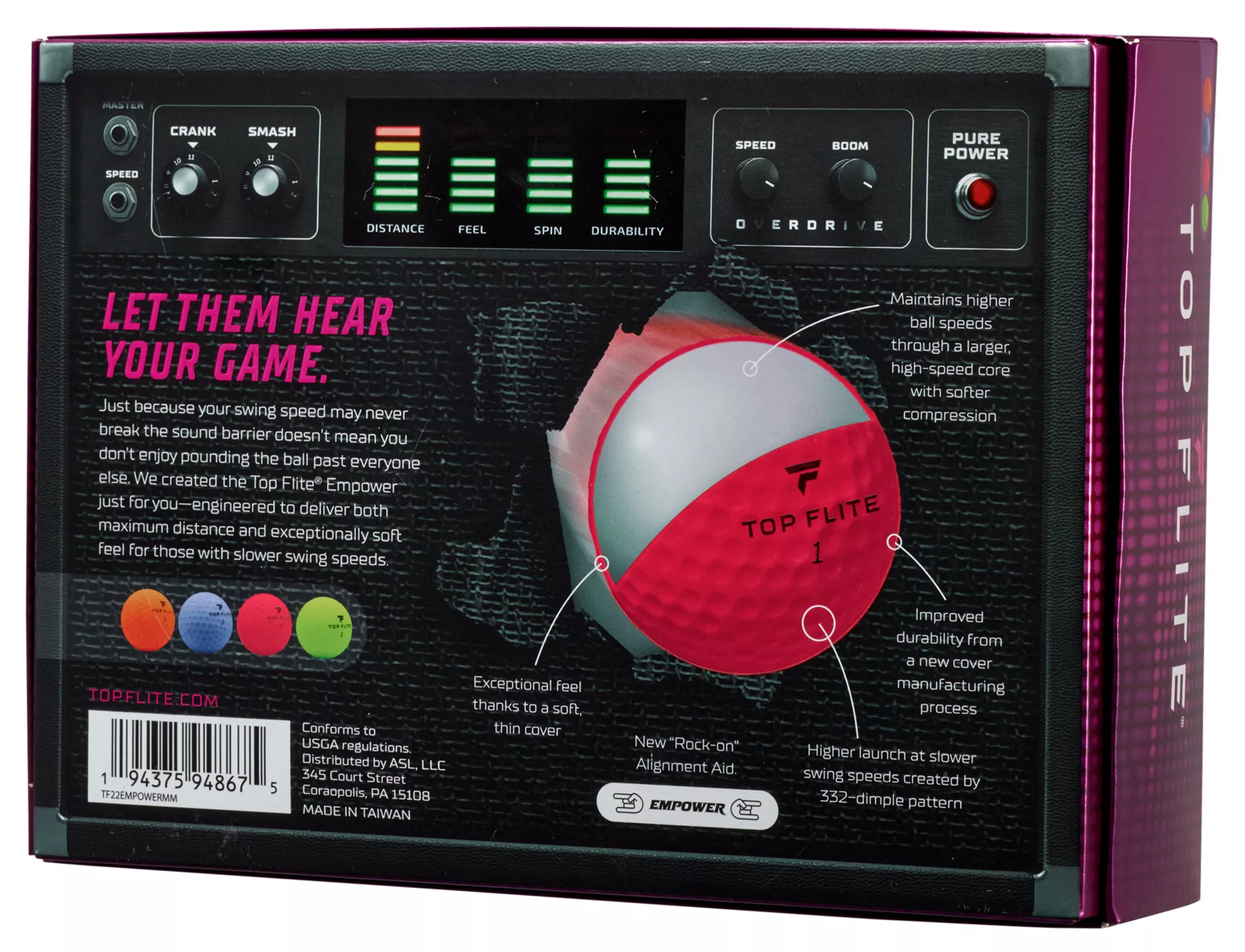 Top Flite Women's 2022 Empower Matte Multi-Color Golf Balls 2 Top Flite Women's 2022 Empower Matte Multi-Color Golf Balls - Image 2