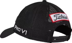 Titleist Men's 2022 Tour Performance Mesh Golf Hat -Golf Equipment Store TH22ATPM 001 BlackBlackWhite BCKL