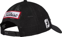Titleist Men's 2022 Tour Performance Mesh Golf Hat -Golf Equipment Store TH22ATPM 001 BlackBlackWhite BCKR