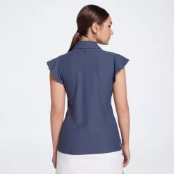 Calia Women's Golf Flutter Sleeve Polo 7 Calia Women's Golf Flutter Sleeve Polo -Golf Equipment Store WCG11003 ArdosiaSlate MODBCK