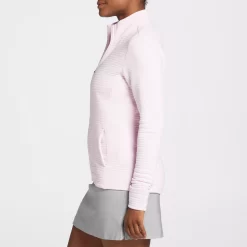 Lady Hagen Women's Embossed Full-Zip Golf Jacket -Golf Equipment Store WGH36009 FrescoPink MODSDE