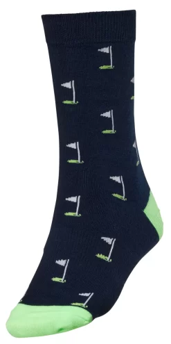 Walter Hagen Men's Novelty Crew Golf Socks - 2 Pack -Golf Equipment Store WHG15416 NavyGrey AL alt1