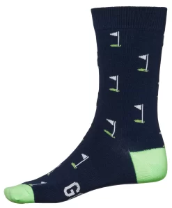 Walter Hagen Men's Novelty Crew Golf Socks - 2 Pack -Golf Equipment Store WHG15416 NavyGrey SDE